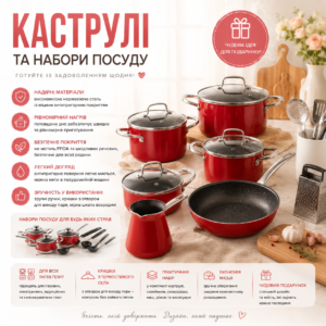 Кастрюлі та набори посуду