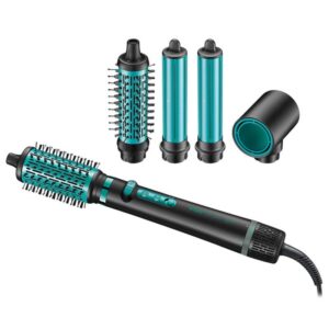Фен-щітка VGR V-475 Green-Black 5-в-1 з BLDC мотором, іонізацією, 5 насадками та холодним обдувом, 1500 Вт (BT)