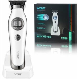 Професійна машинка для стрижки волосся VGR V-880T White з T-подібним керамічним ножем, BLDC мотором та USB-C зарядкою BT