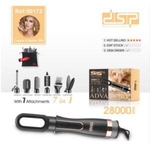 Фен-мультистайлер DSP 50172 7 в 1, 800 Вт — багатофункціональний стайлер для сушіння, завивки та вирівнювання волосся ВТ