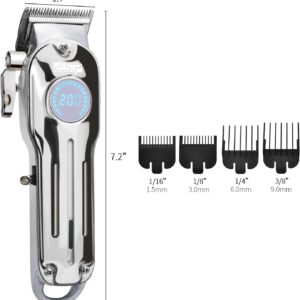Акумуляторна машинка для стрижки волосся DSP 90548 Silver, 5 Вт, 4 насадки, металевий корпус ВТ